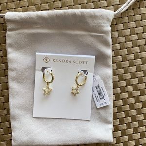 Kendra Scott gold huggy earrings